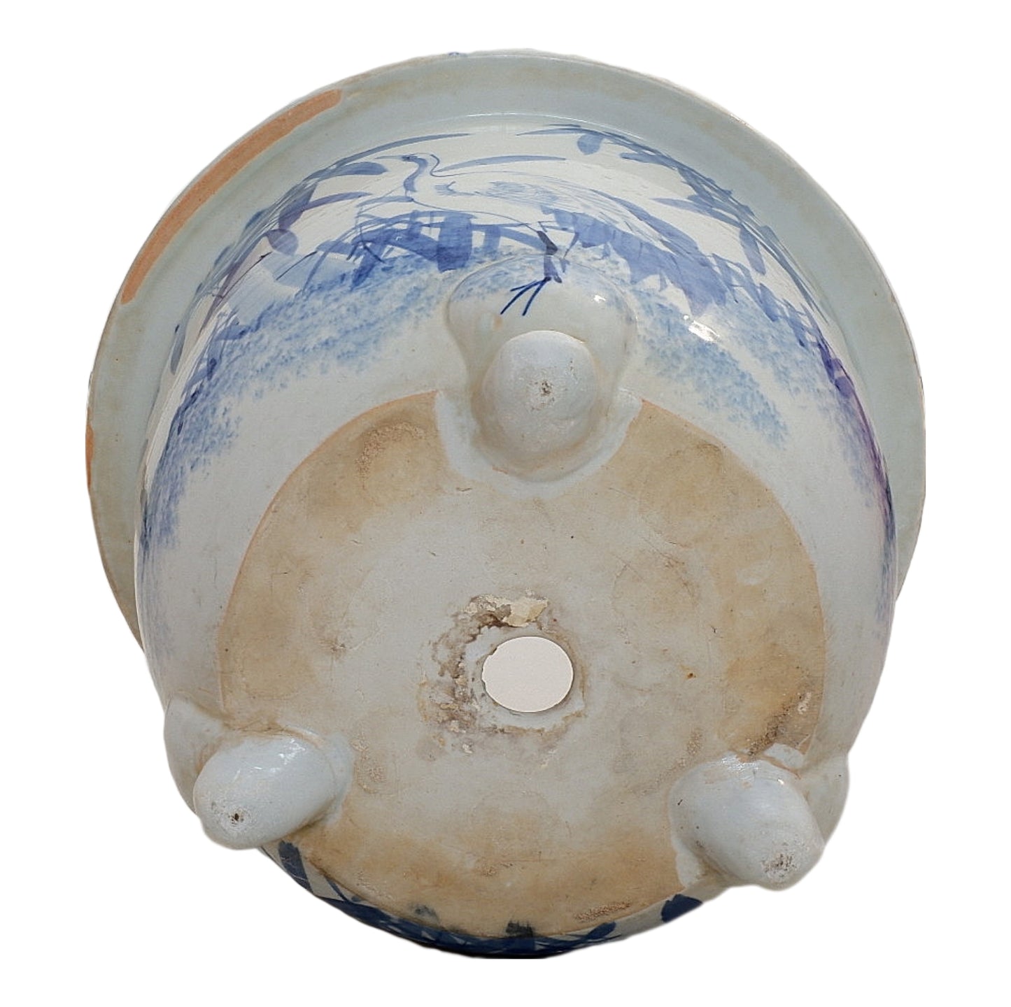 Japanese Pot – Crane & Bamboo Motif
