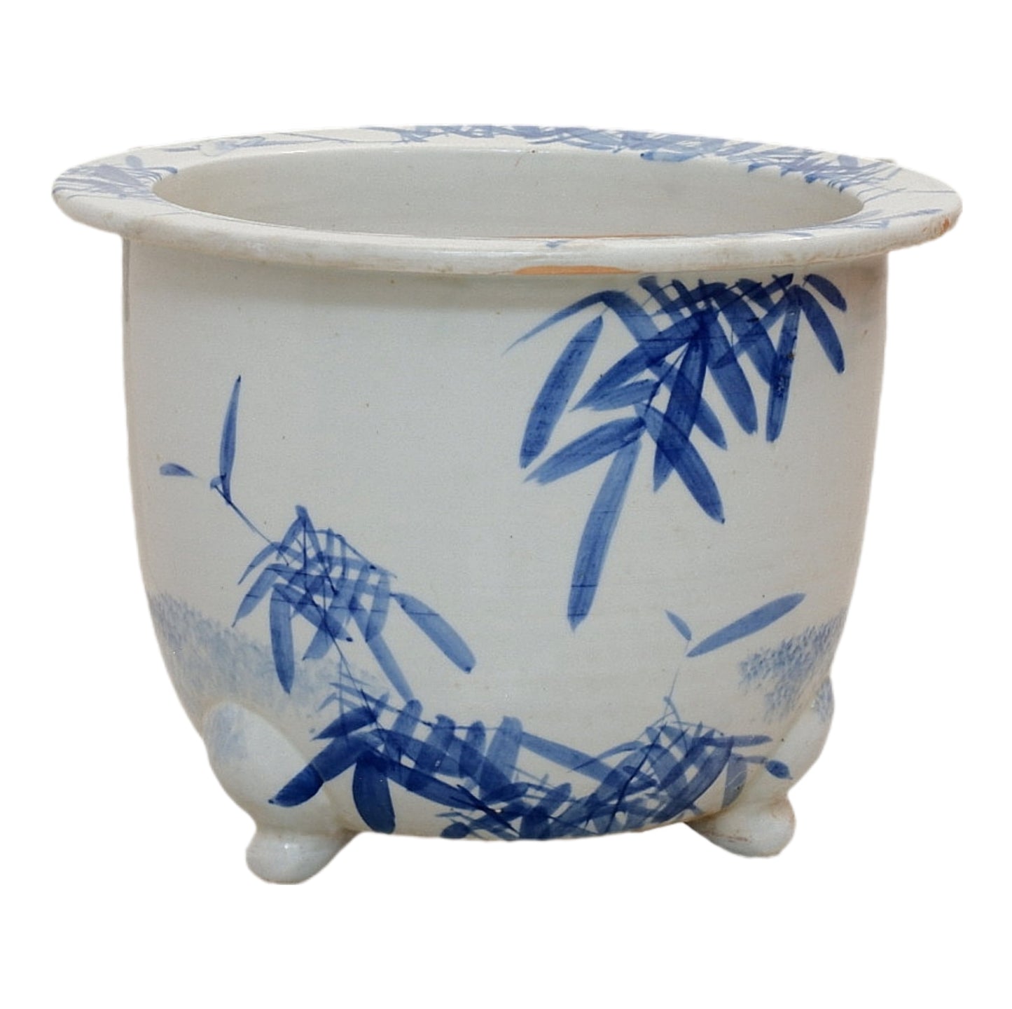 Japanese Pot – Crane & Bamboo Motif